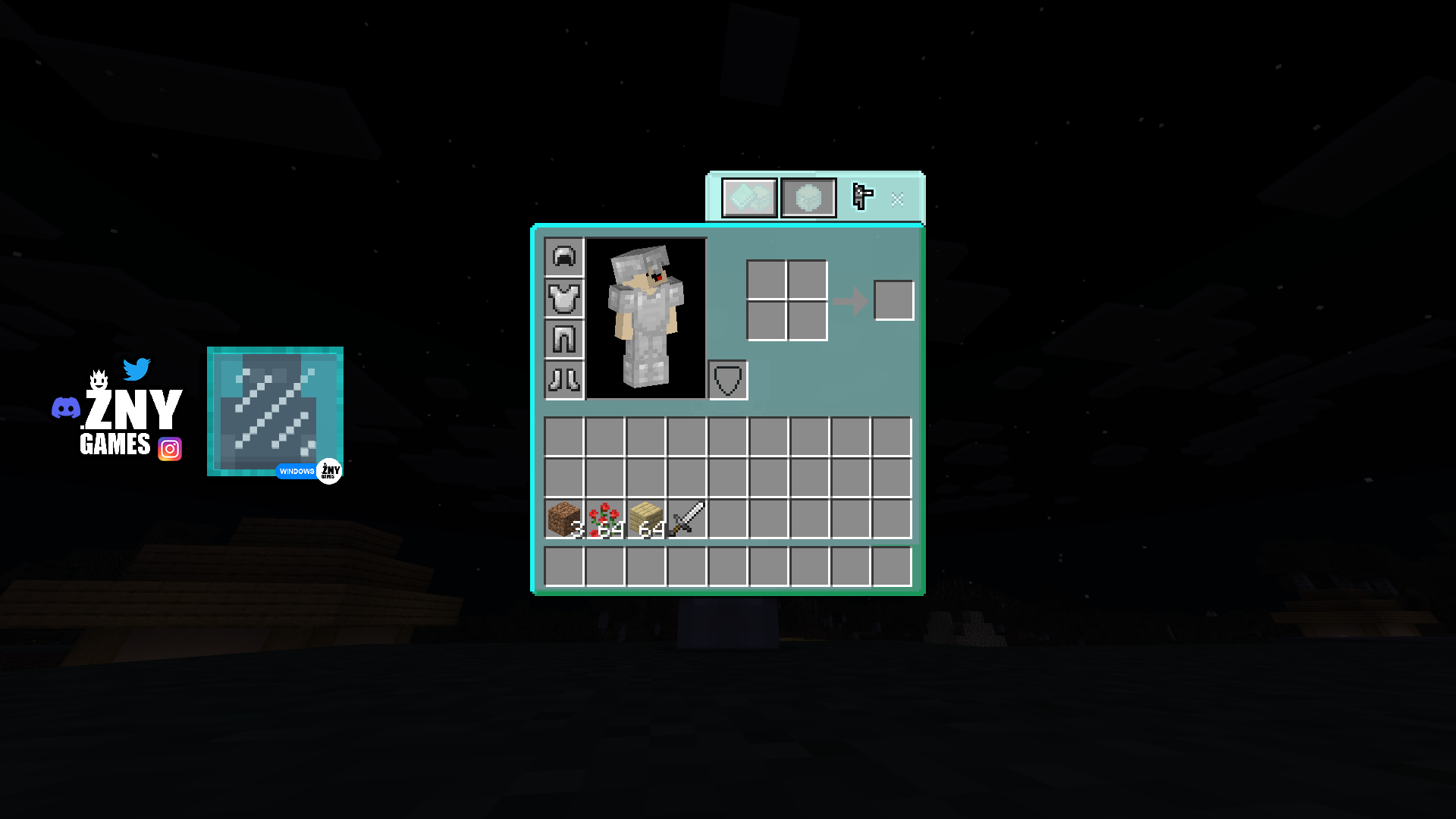 znygames themed gui texturepack glass windows - inventory
