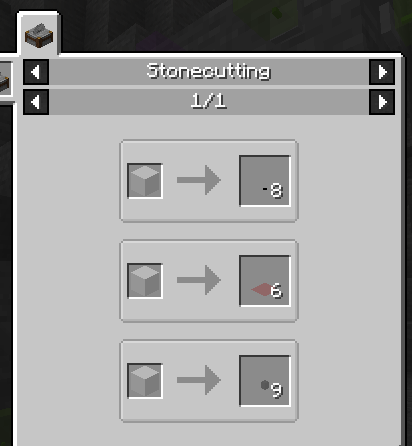 Stonecutter recipes