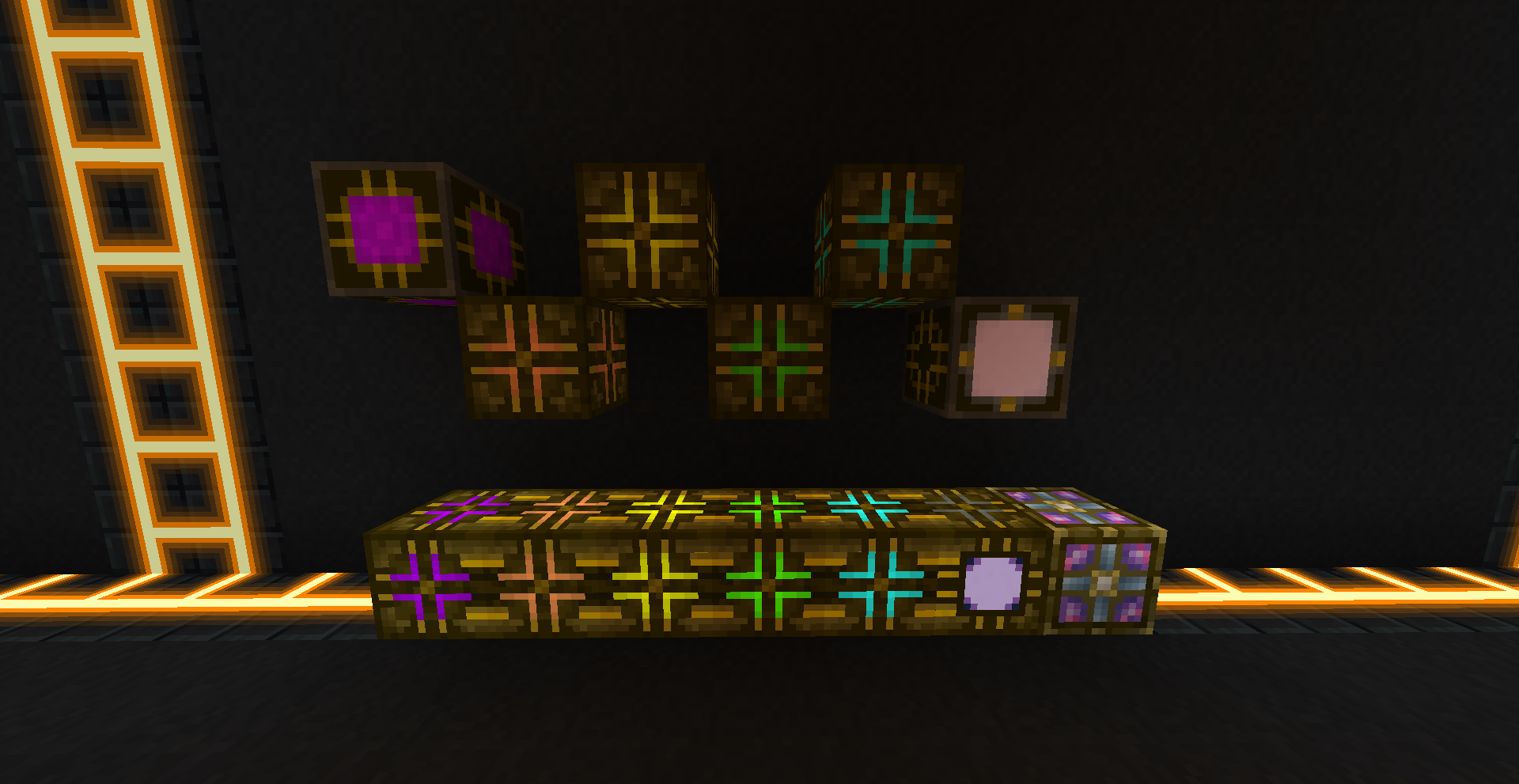 Crafting blocks and monitor