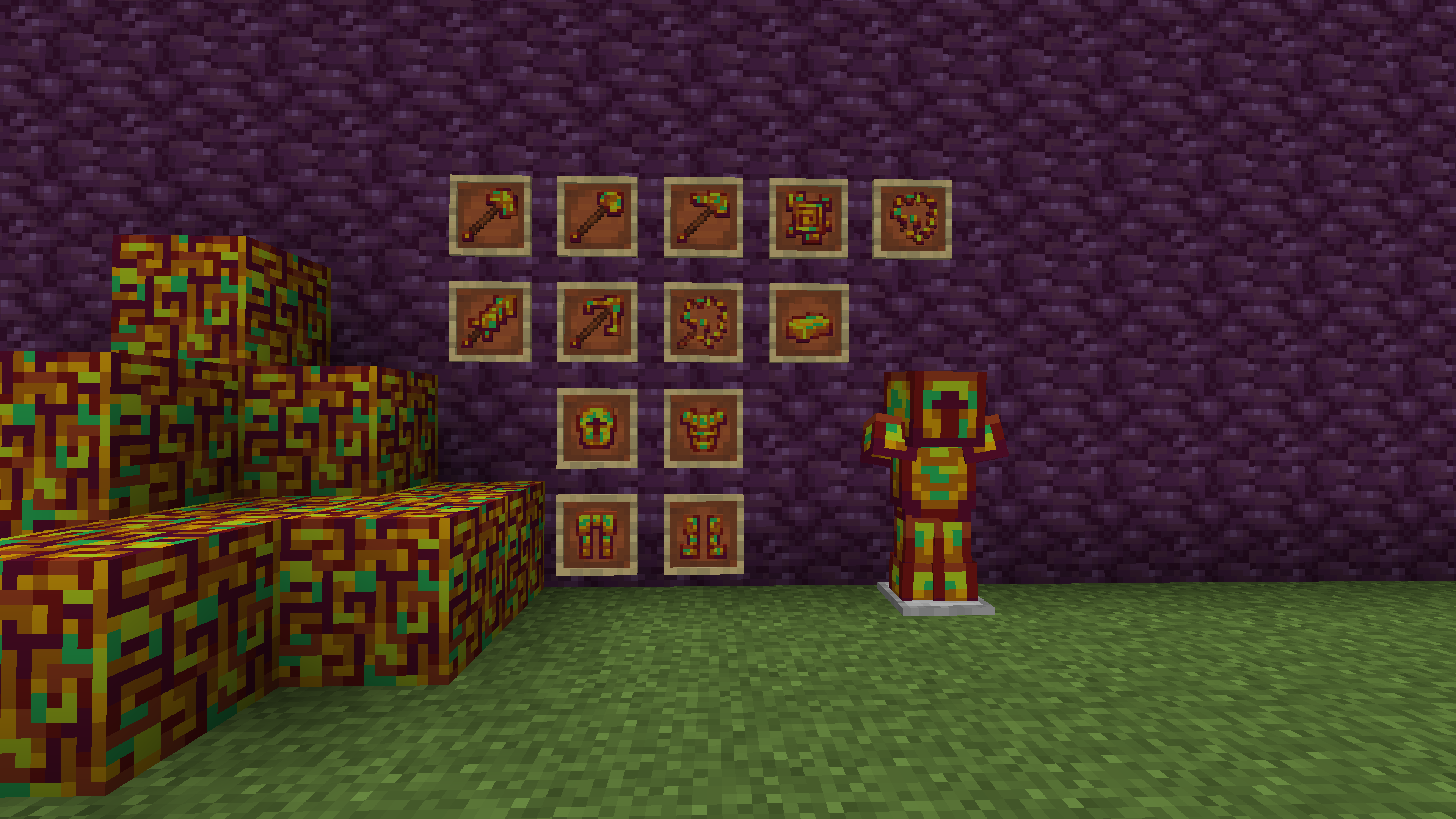 The Bismuth ore and armour set.