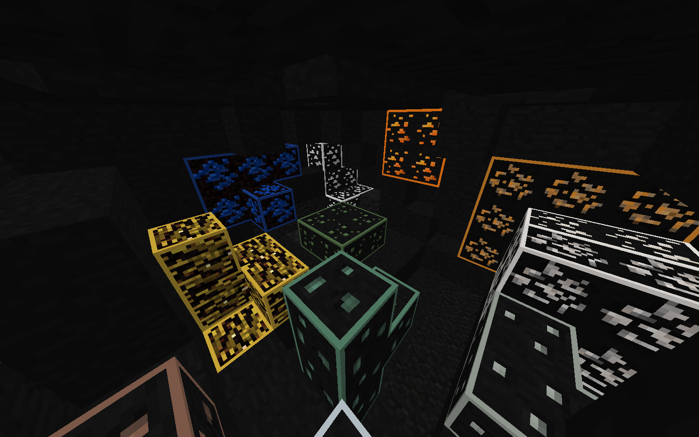 Cave with many ores