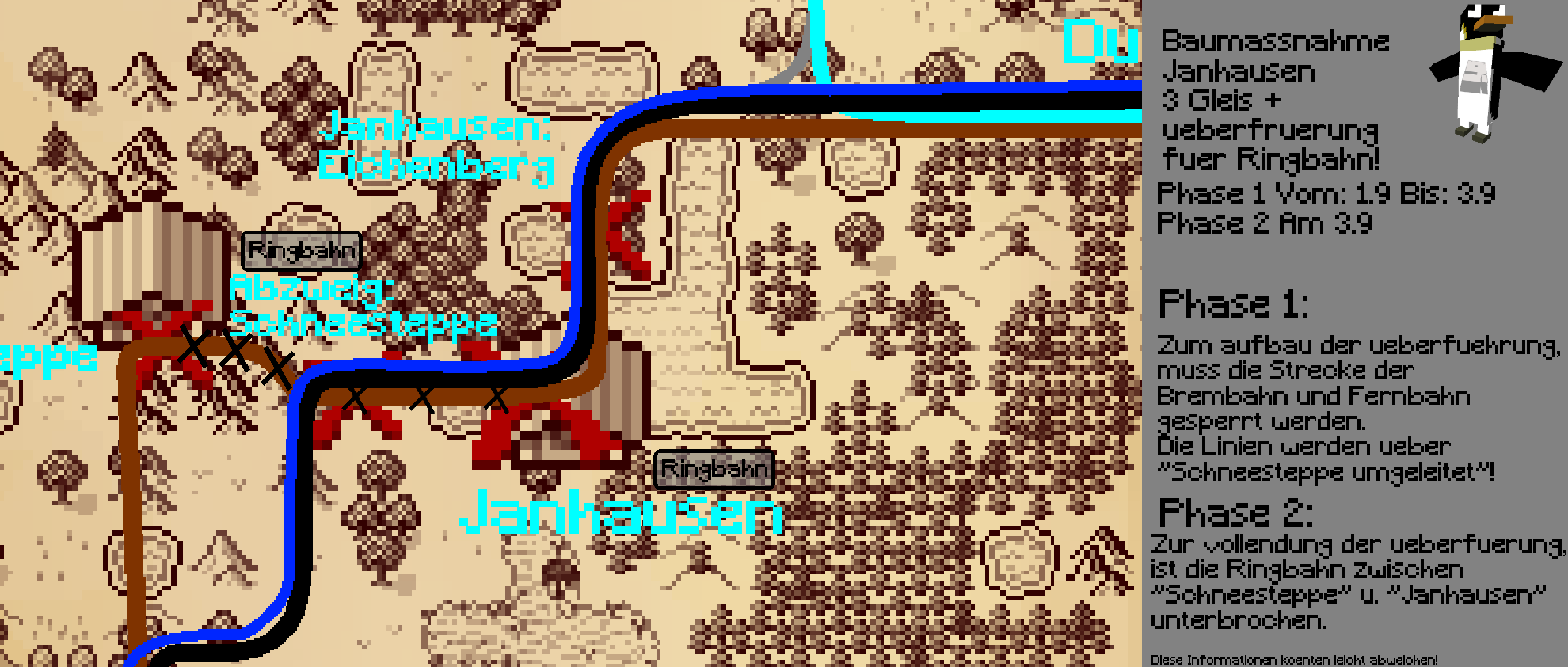 The first interruption on the rail network
