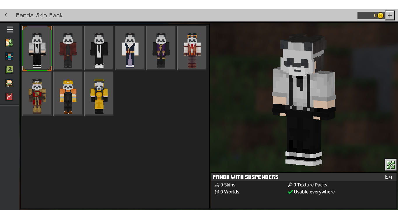 Panda Skin Pack - Minecraft Bedrock Addons - CurseForge