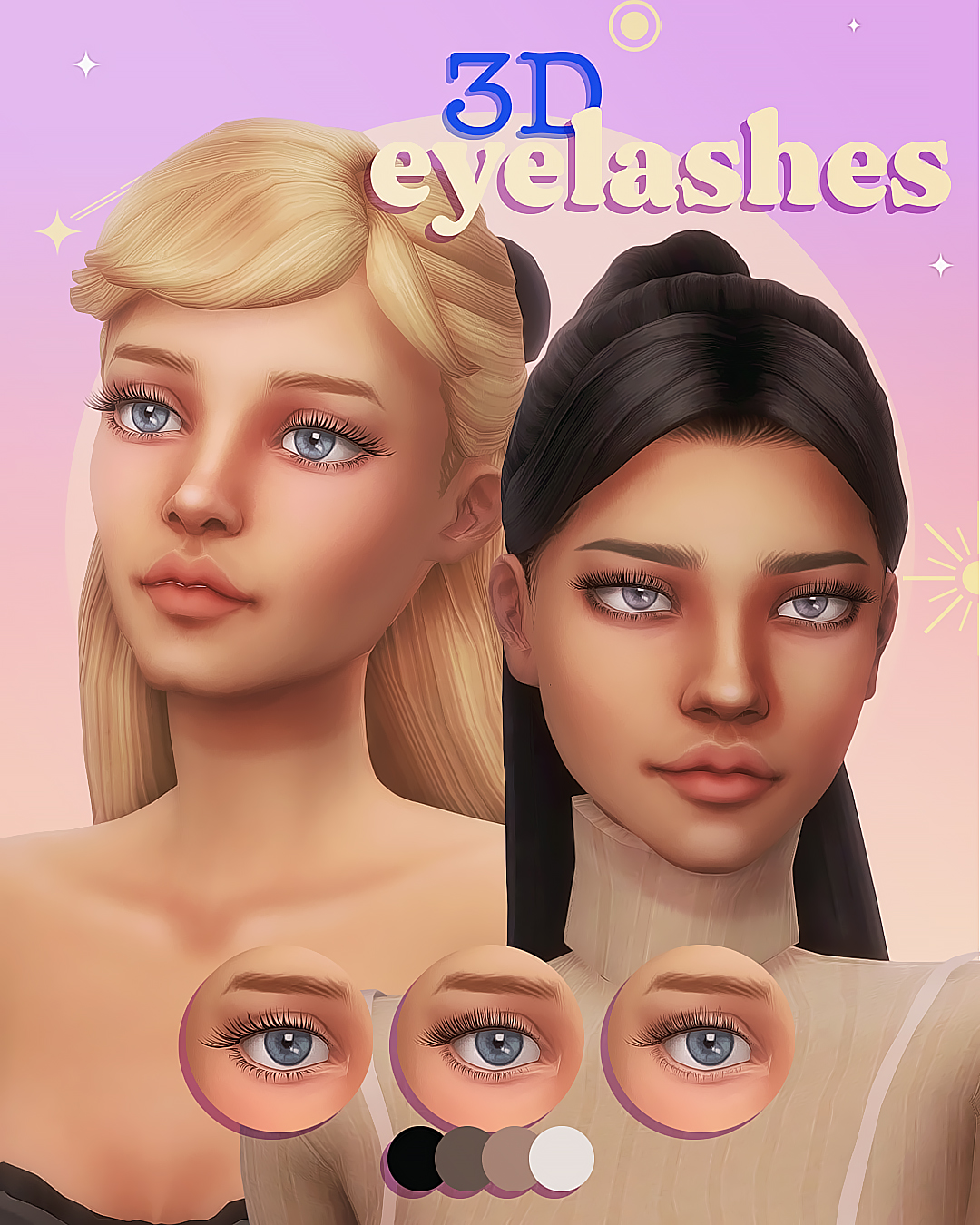 kompliceret Kaptajn brie Give Eyelashes ~ Part 1, 2 and 3 - The Sims 4 Create a Sim - CurseForge