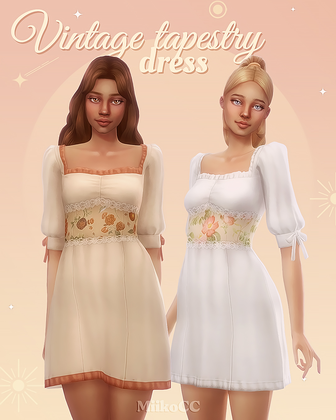 Vintage Tapestry Dress The Sims 4 Create A Sim Curseforge