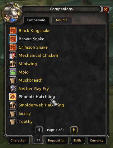 Pet tab
