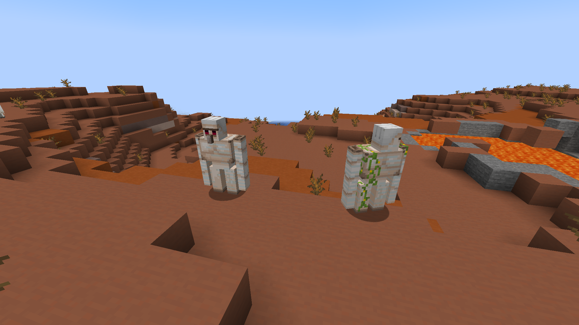 player made golems, no vines