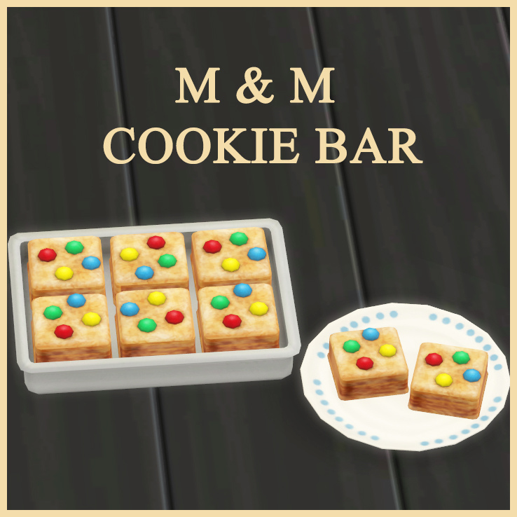 M & M COOKIE BARS