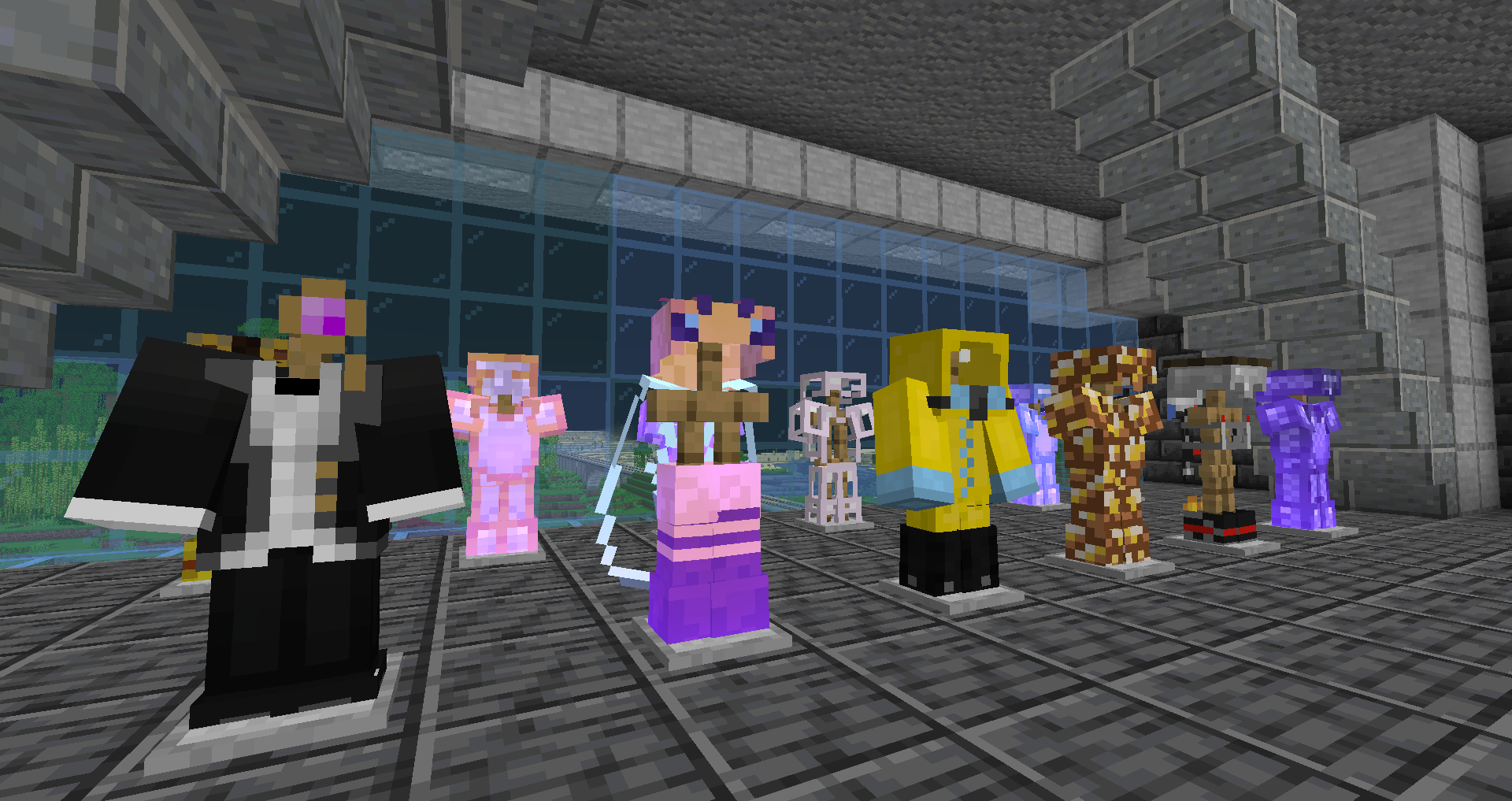 All armor has a dedicated model. And of course, jetpacks and jet boots!
Bee's equipment is highly recommended!