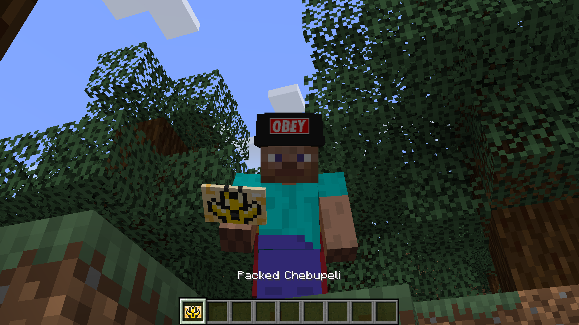 Player with obey hat holding Chebupeli