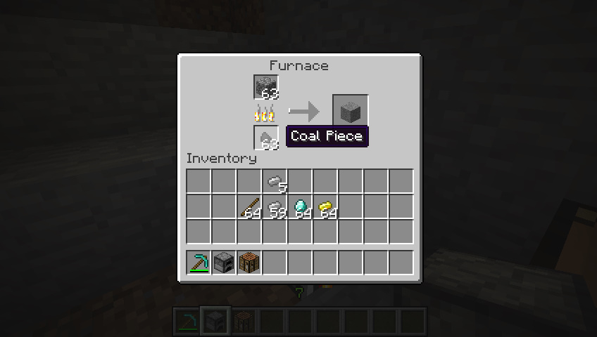 The coal pieces can be used to smelt but will only smelt 1/4 the amount a coal will, so each coal piece can smelt 2 blocks.
