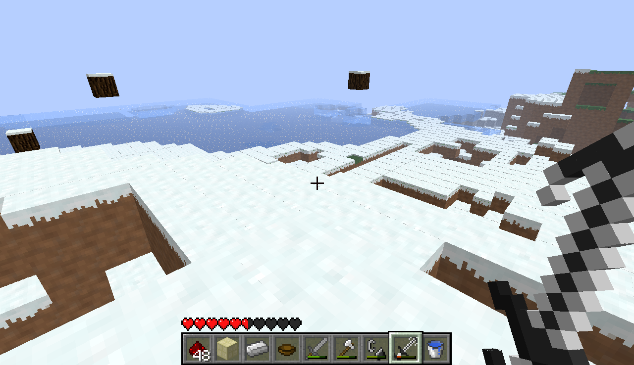 One of the new sword looks in action and the smooth snow.