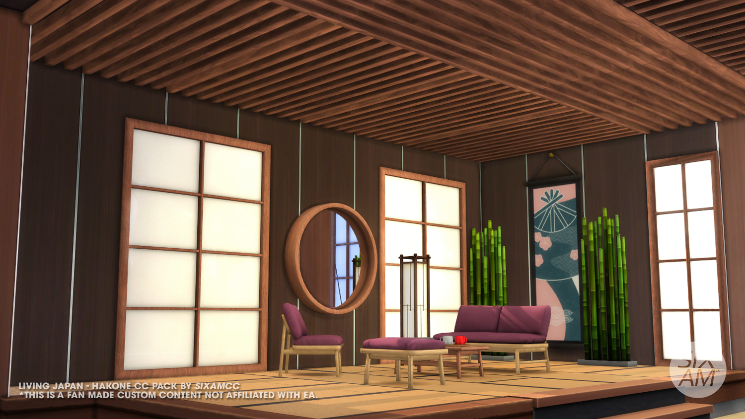 Living Japan Hakone CC Pack The Sims 4 Build / Buy