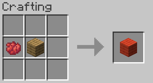 Showing how to craft painted planks
