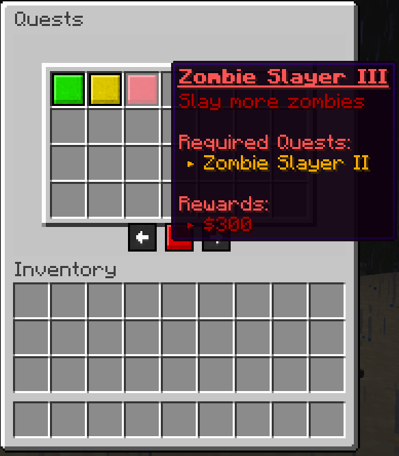 Shows what a quest looks like