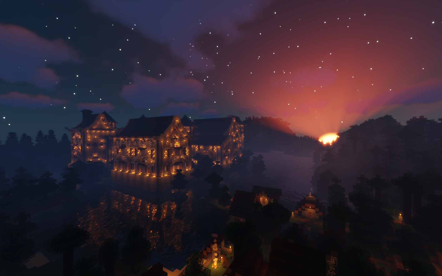 Castle at night