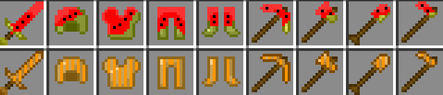 Pumpkin & Melon armor/tool sets.