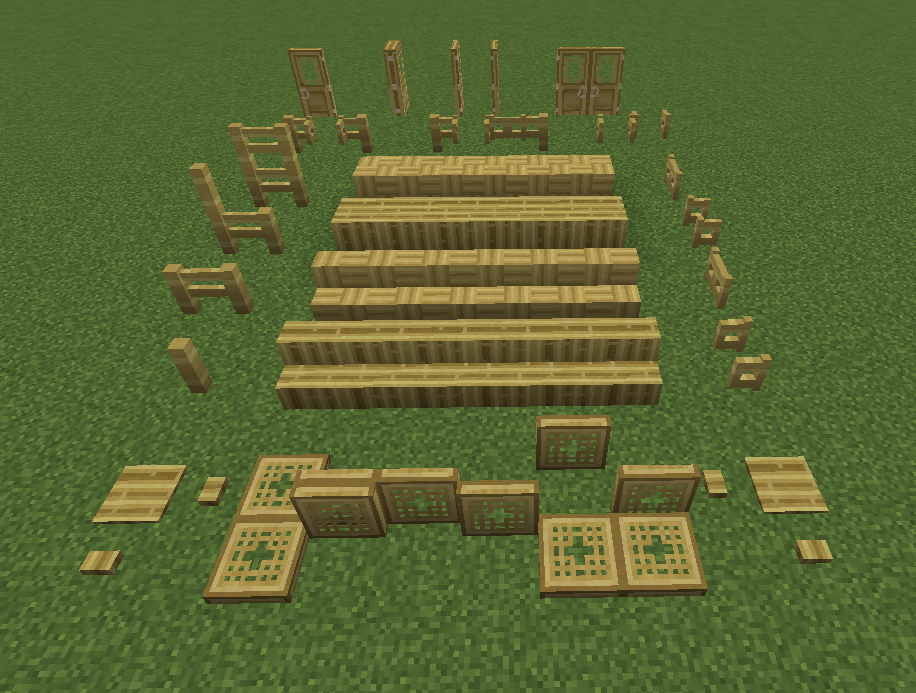 Bamboo Blocks in different blockstates