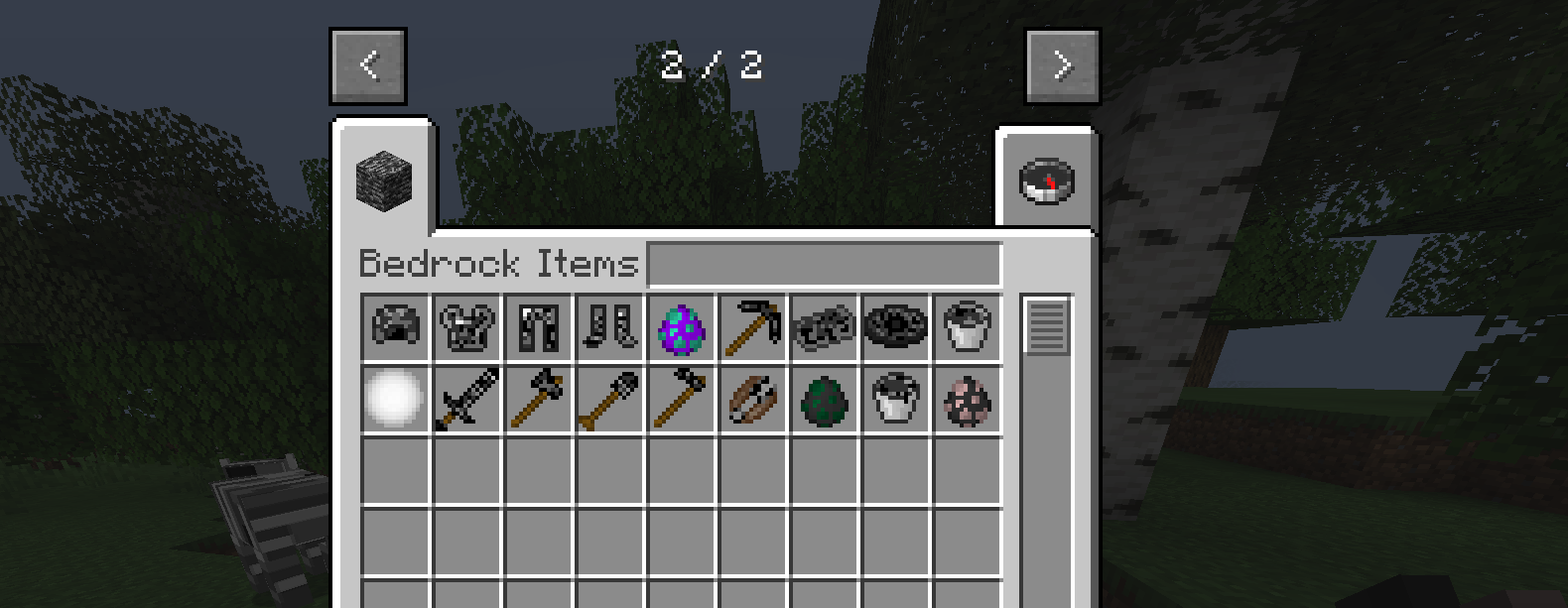 bedrock creative tab