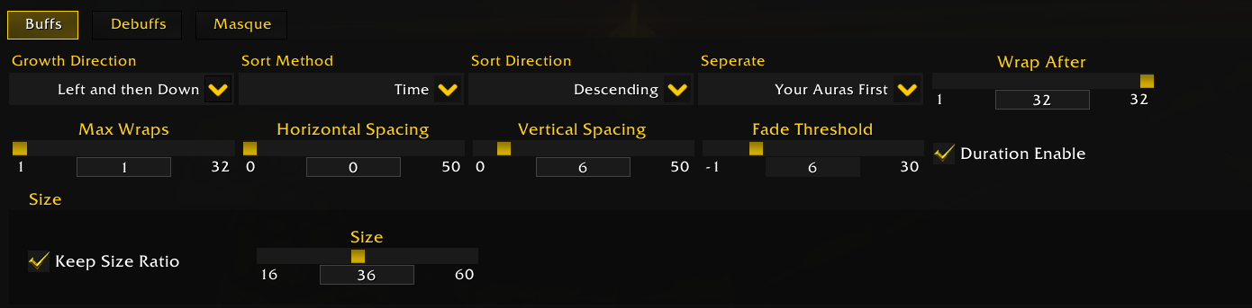 ElvUI suggested settings