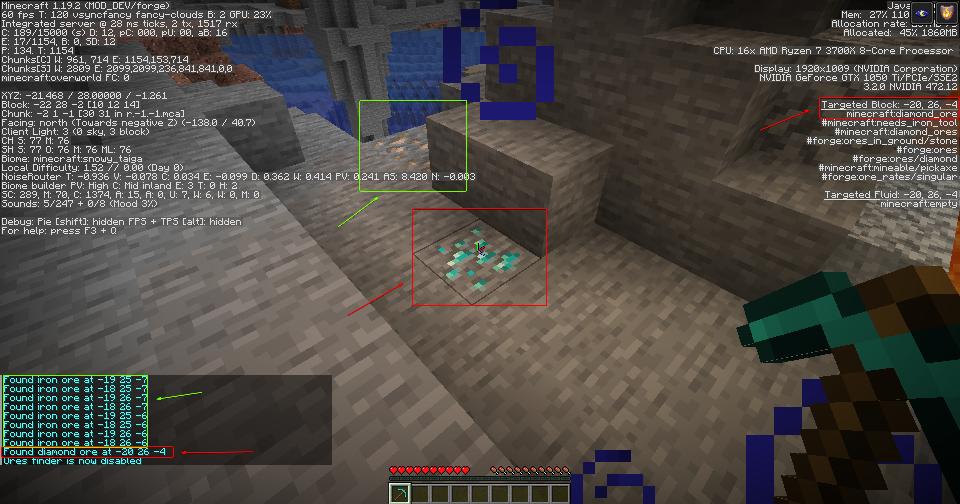 Finding Ores While Mining