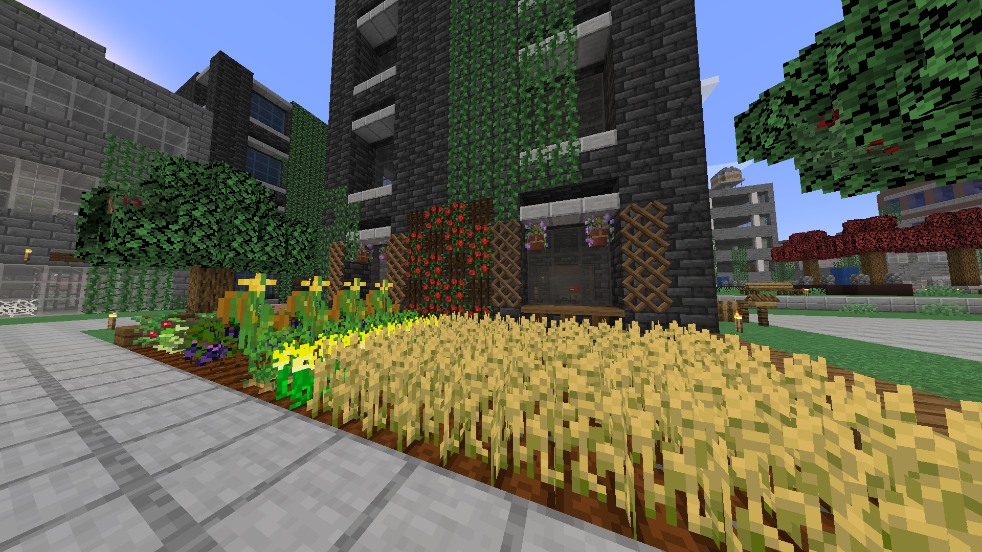 More crops, and some hanging flower pots. CUTE!