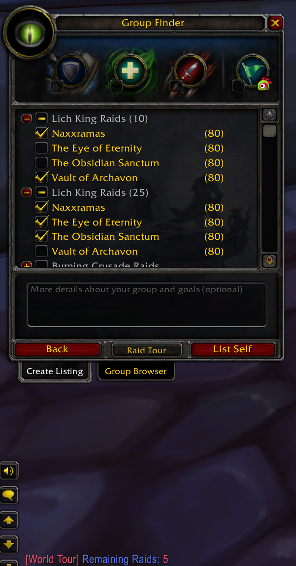 WotLK Raids  WotLK Raid List - Warcraft Tavern