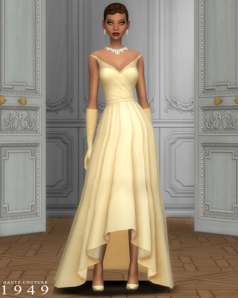 Charlotte Dress - 1949 Collection - The Sims 4 Create A Sim - CurseForge