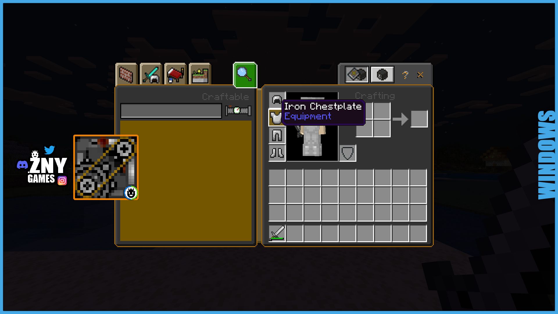 crafting - windows themed gui texturepack by znygames