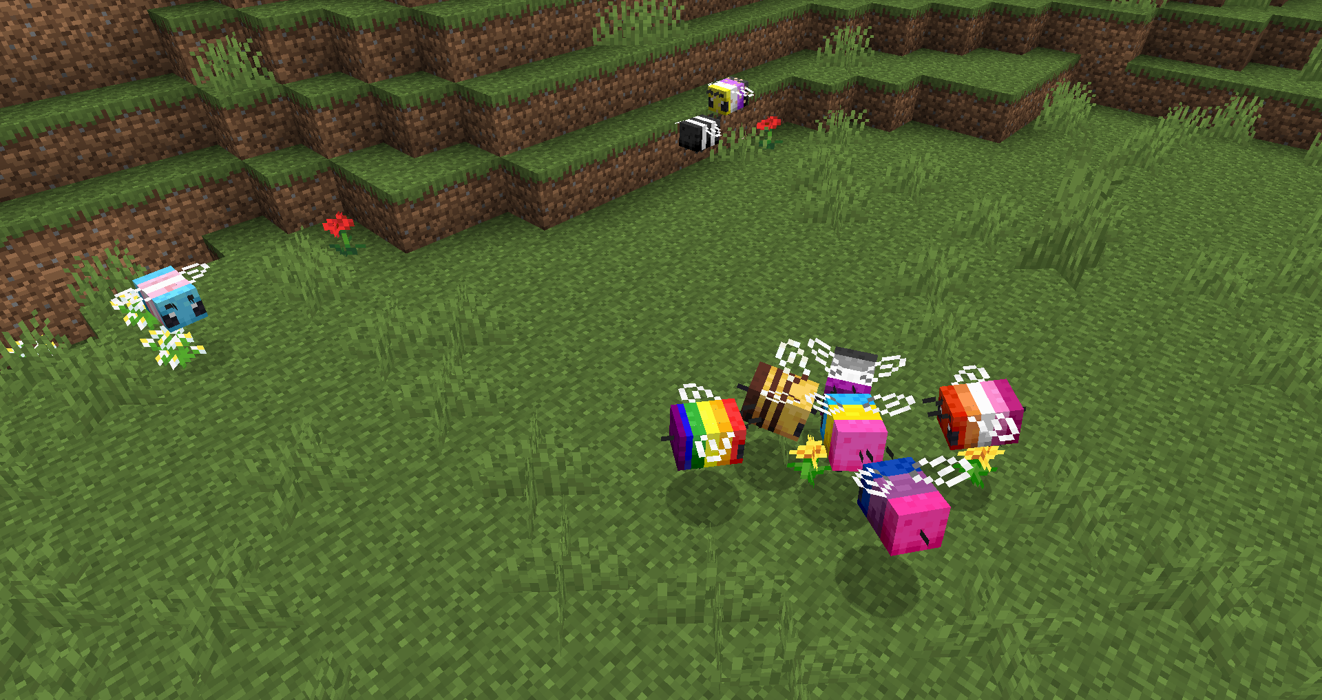 Pride Flag Bees!