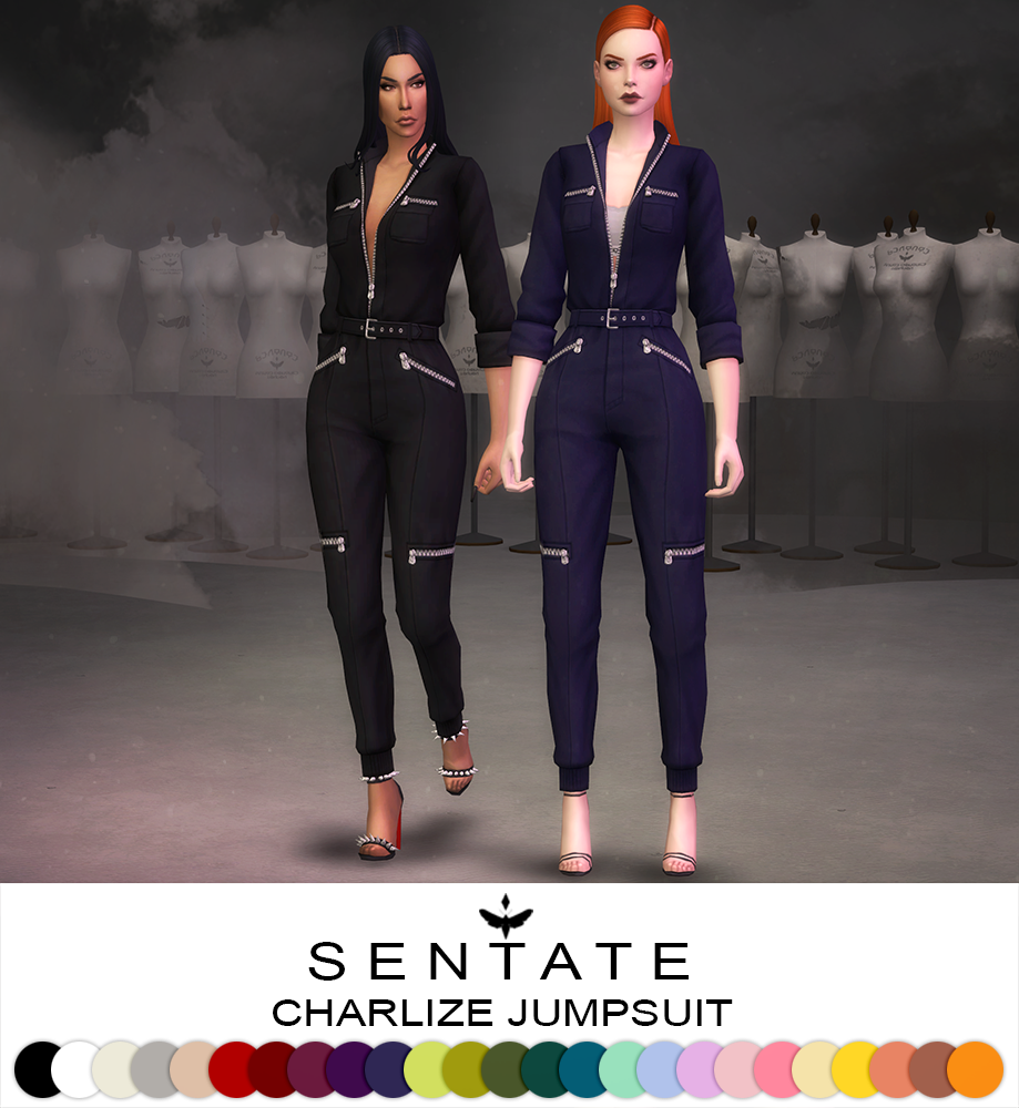 Charlize Jumpsuit And Pants The Sims 4 Create A Sim Curseforge
