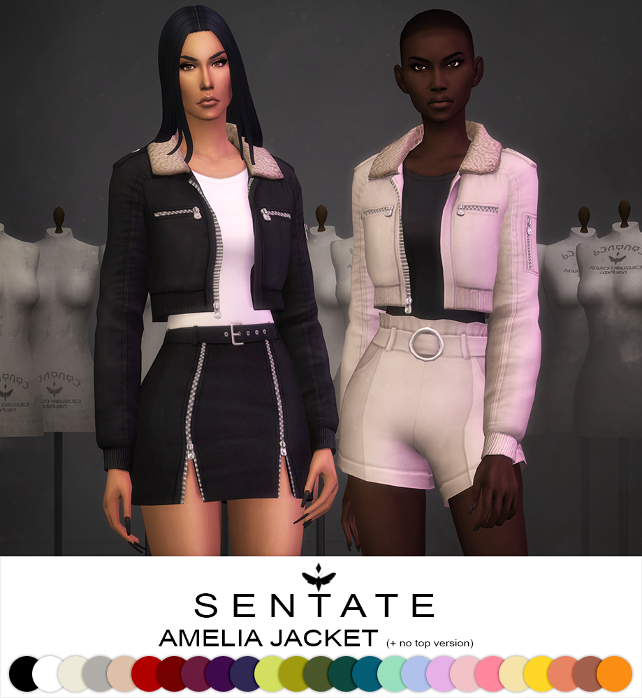 Amelia Jacket - The Sims 4 Create a Sim - CurseForge