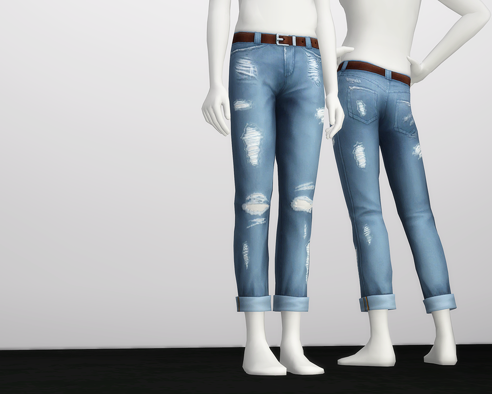 Cropped Rollup Jeans 2017 The Sims 4 Create a Sim
