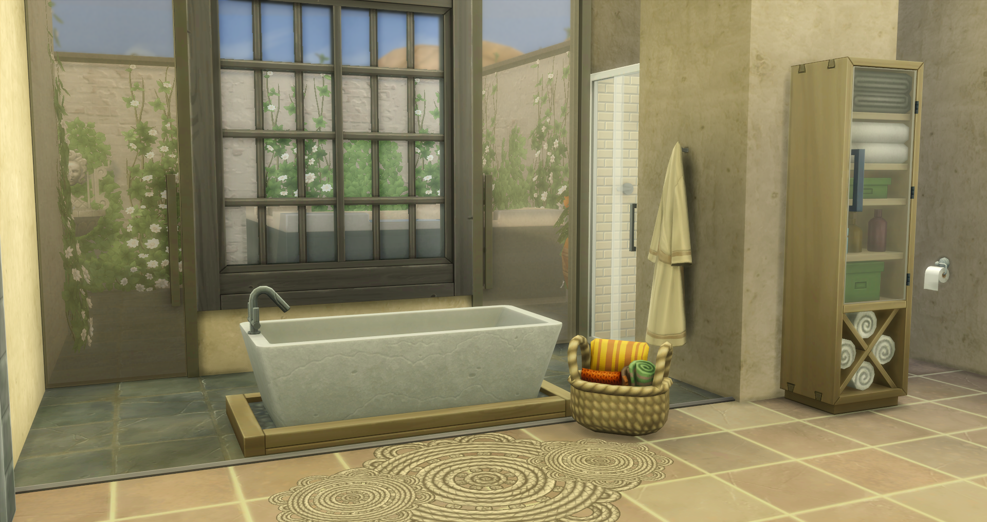 Take a shower, soak in the tub, brush your teeth or have an angry poo in this room.