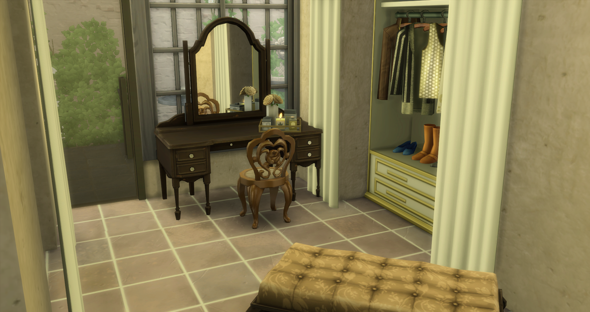 Change your clothes and paint your face in this room! This also connects to the laundry room and the private garden hottub.