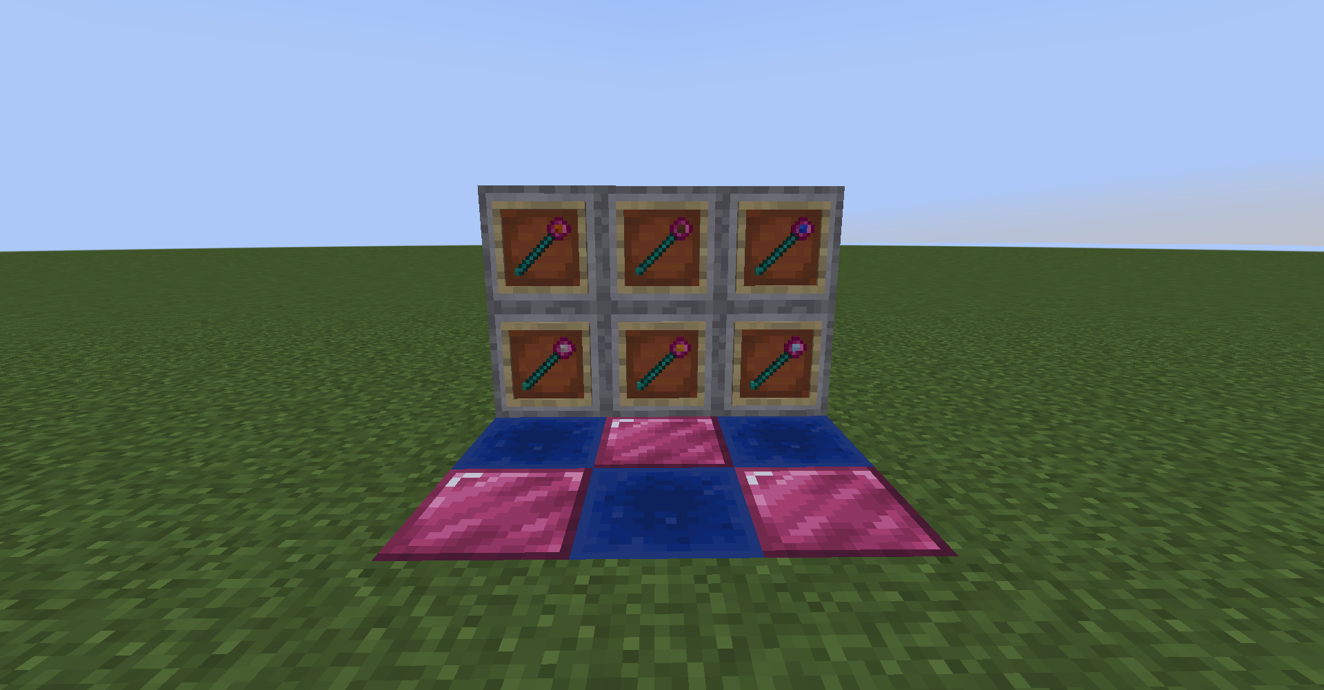magic staffs you can use to cast "spells"