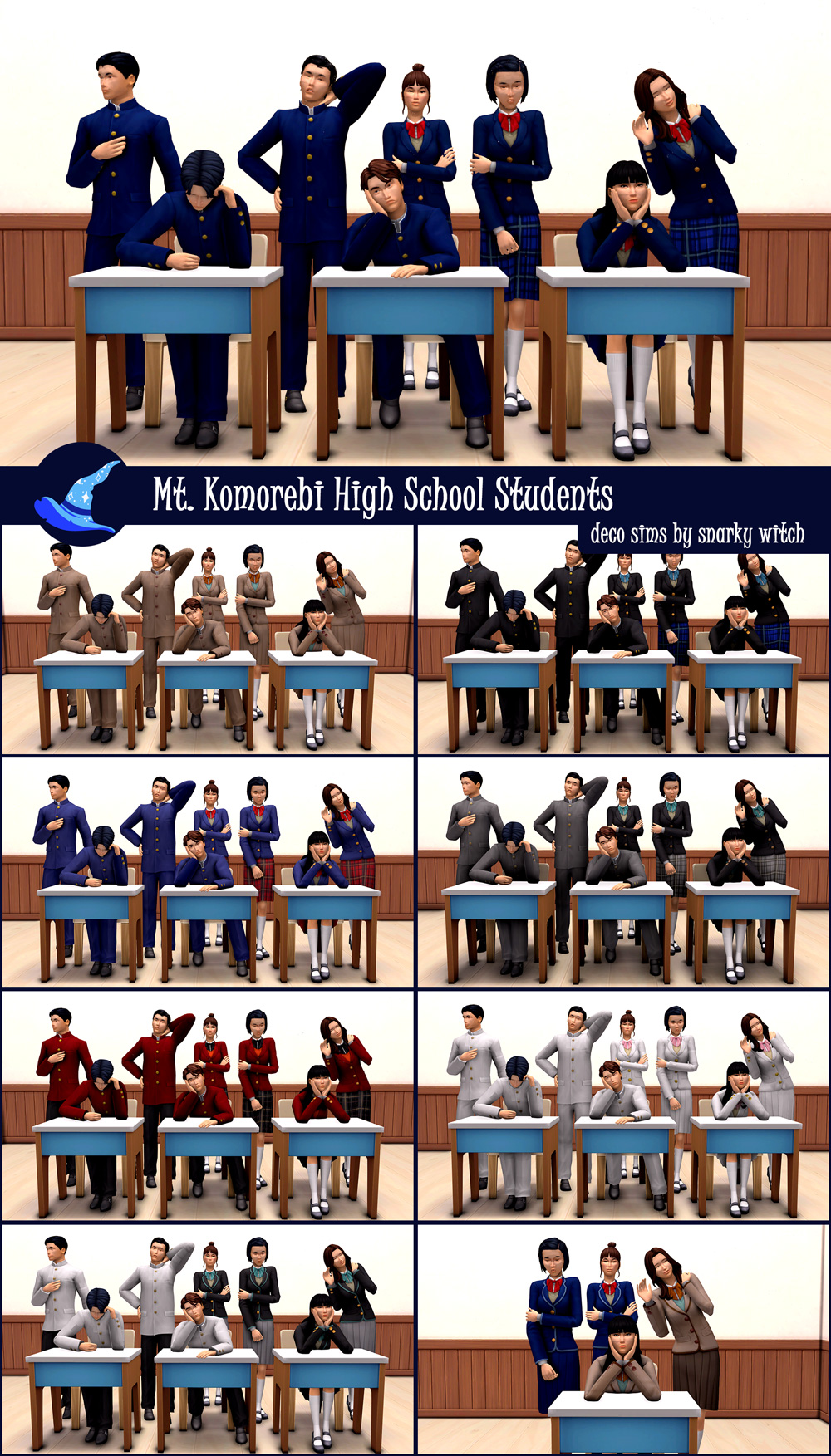 Previews of all uniform colours