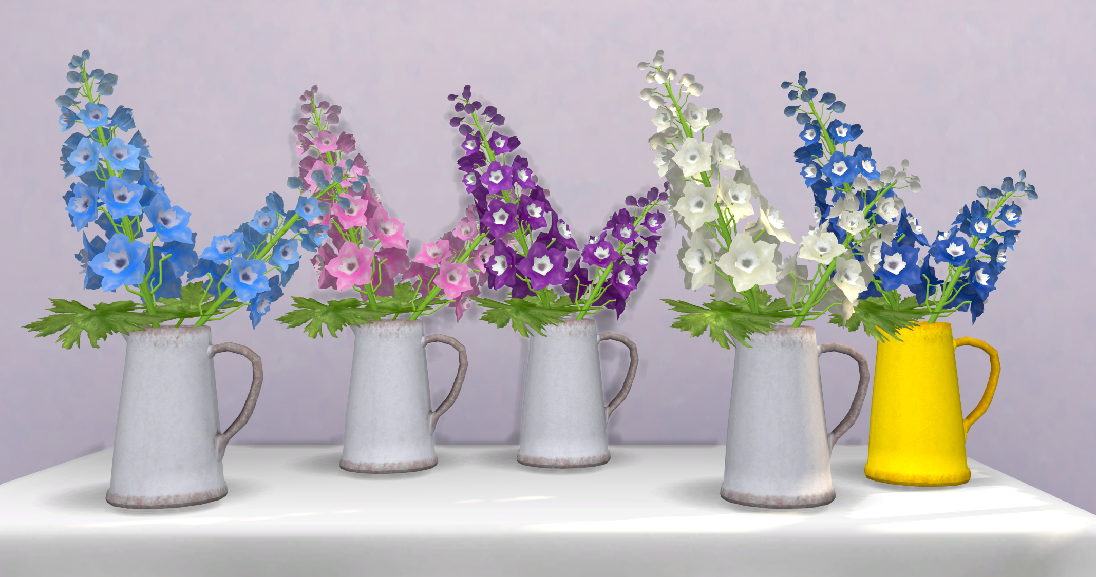 Delphinium flower in vase - The Sims 4 Build / Buy - CurseForge