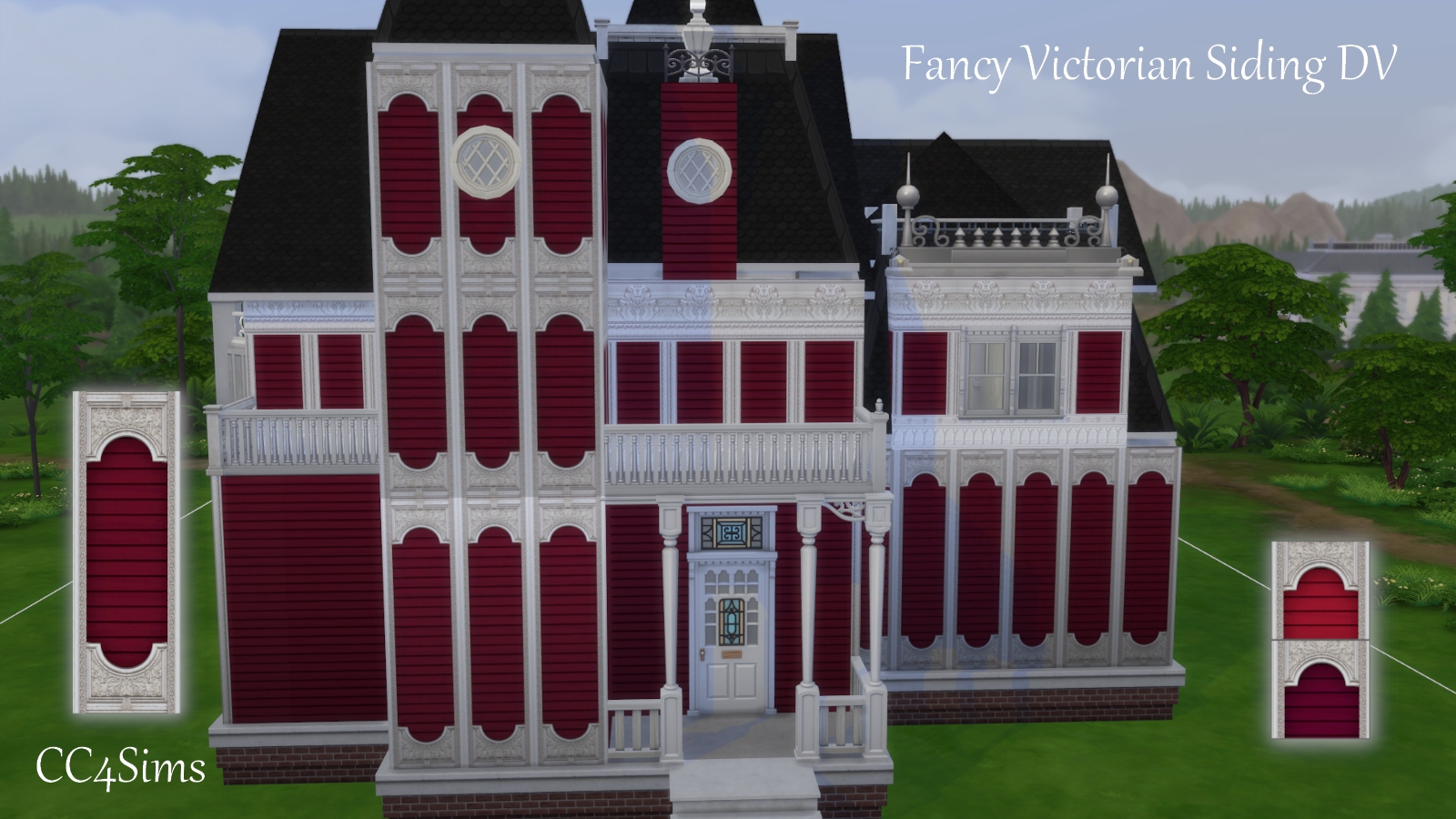 Fancy Red Victorian Siding Dv The Sims 4 Build Buy Curseforge