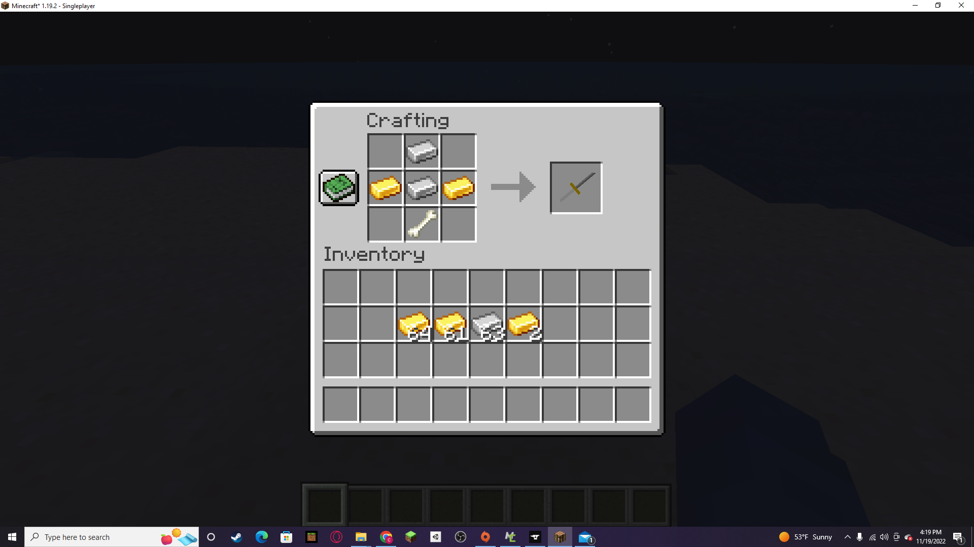 This is the grave sword, and its recipe
