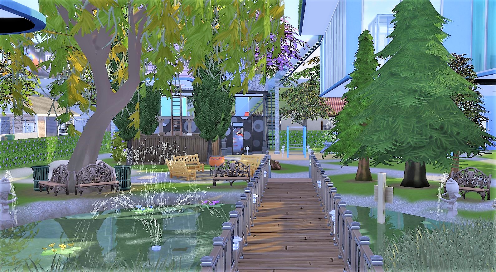 Crossing the Fishing Pond Bridge towards the Reed Fields