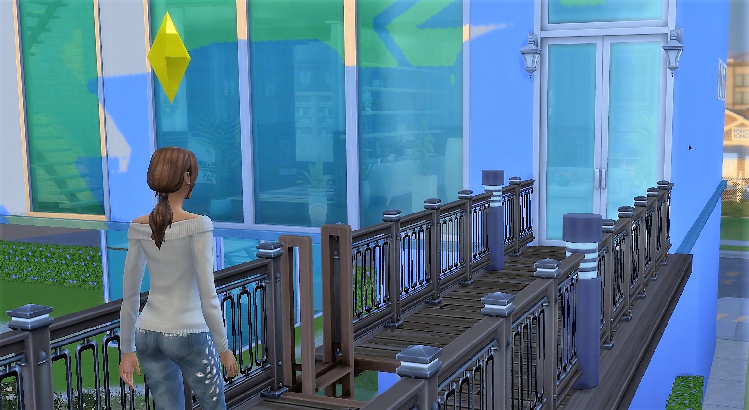 And even when it's raining, doesn't matter: Mom won't get wet because of the bridge roof.