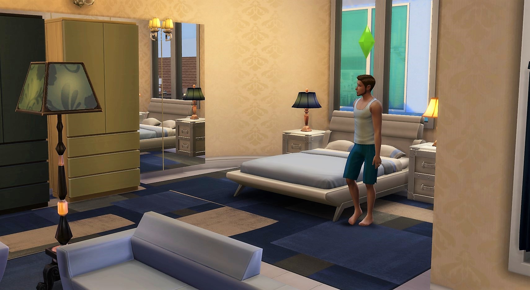Daddy's late today - seems he did not like to leave the Master Bedroom ...
