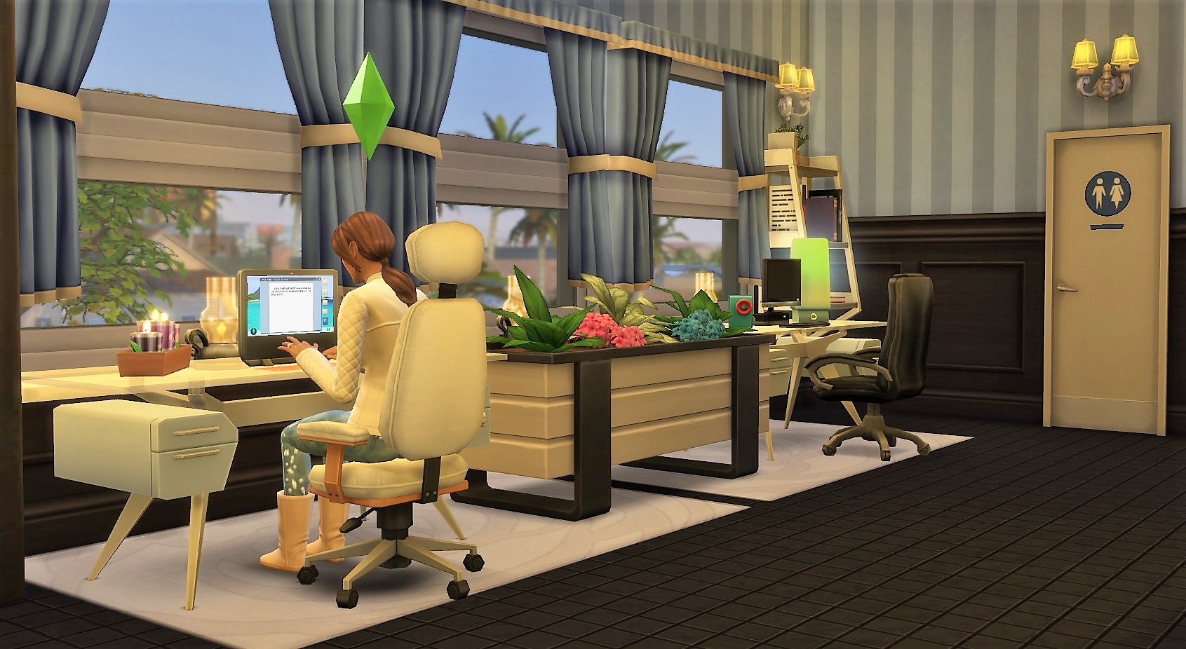 Mom's a workaholic - it is all to blame on the working area of the Mansion ...