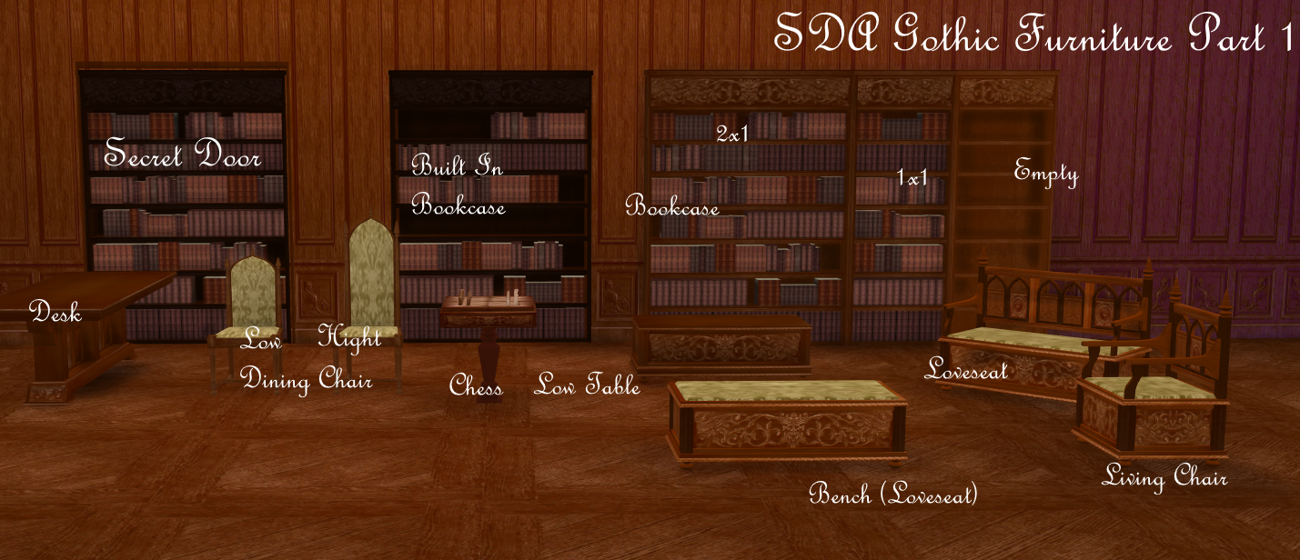 SDA Gothic Furniture Part 1 - The Sims 4 Build / Buy - CurseForge