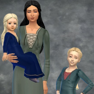 Basic Medieval Peasant Dress for all ages - The Sims 4 Create a Sim ...