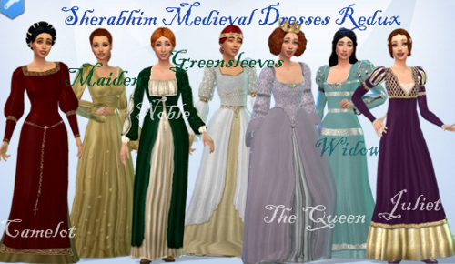 Sherabhim’s Noble Dress Redux for All Ages - The Sims 4 Create a Sim ...