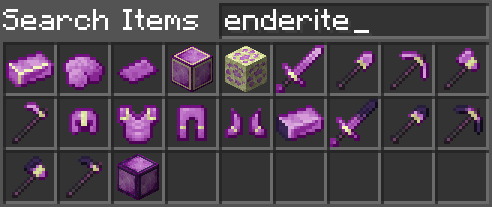 Enderite Items