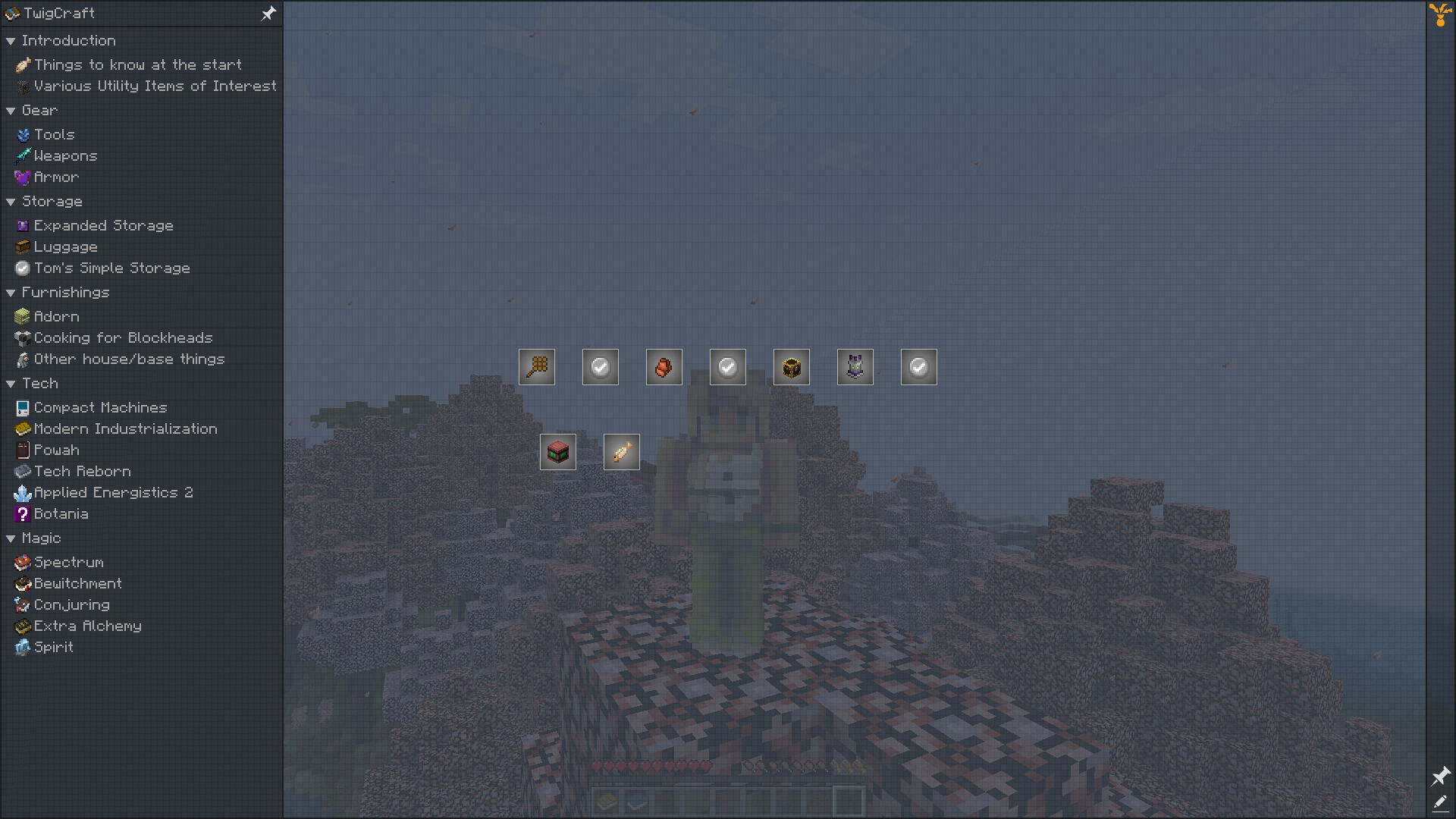 A Questbook to start you on your way to understanding and using the mods in the pack.