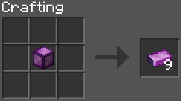 Obsidian-Infused Enderite Block to Obsidian-Infused Enderite Ingot